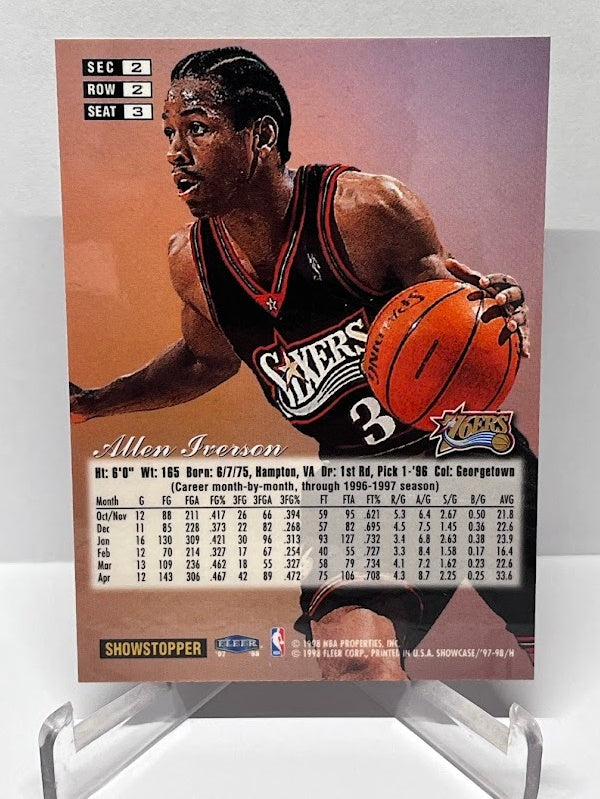 1997-98 Flair Showcase Style Allen Iverson Philadelphia 76ers
