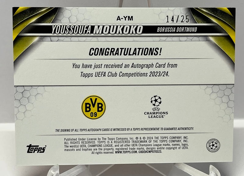 2023-24 Topps UEFA AU Youssoufa Moukoko Borussia Dortmund 14/25