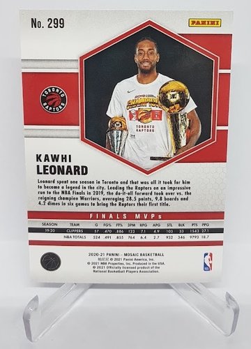 2020-21 Panini Mosaic MVP Kawhi Leonard Raptors #299
