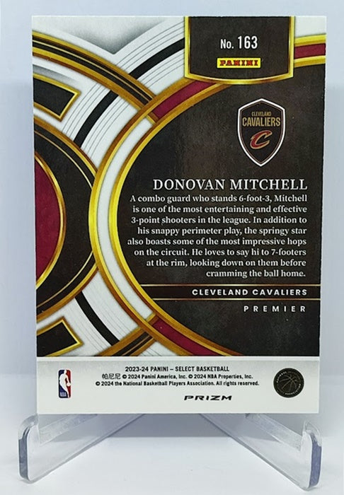 2023-24 Panini Select Premier Cracked Ice Prizm Donovan Mitchell Cavaliers #163