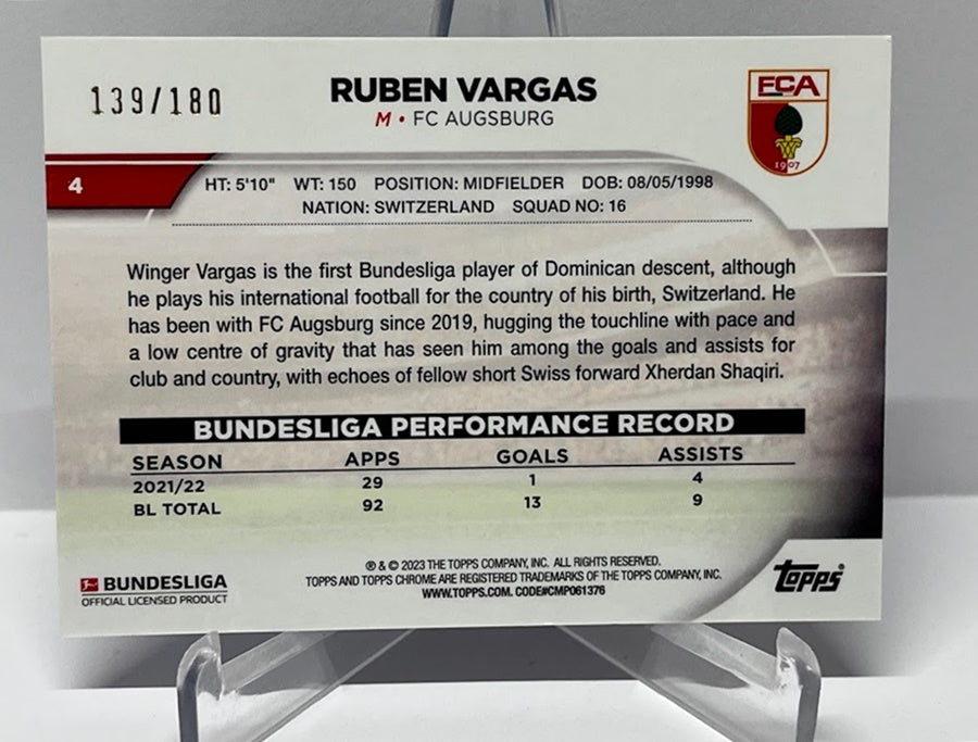 2022-23 Topps Chrome Ruben Vargas FC Augsburg 139/180 #4
