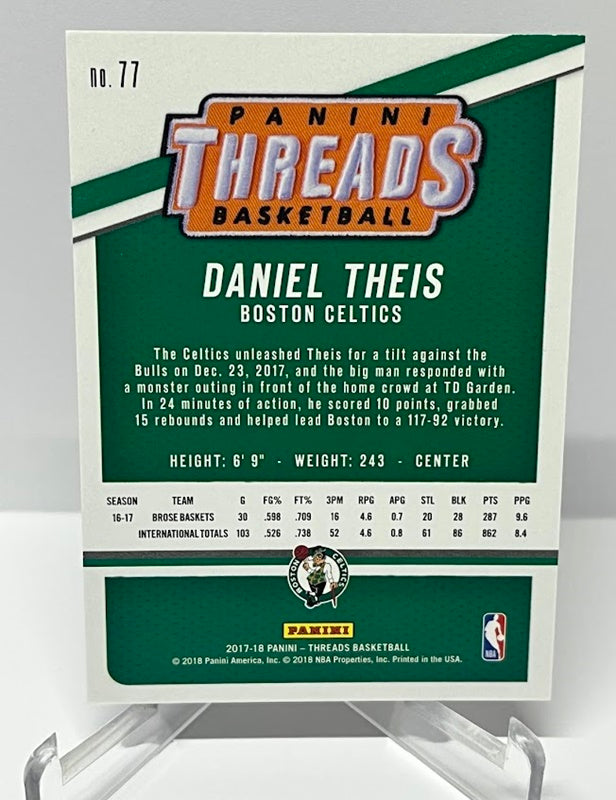 2017-18 Panini Threads Dazzle RC Daniel Theis Boston Celtics 09/10 #77 *4