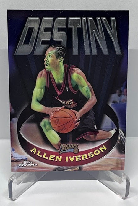 1998 Topps Chrome Destiny Allen Iverson Philadelphia 76ers #14