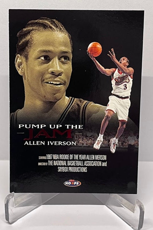 1998 Skybox Hoops Pump up the Jam Allen Iverson 76ers #2