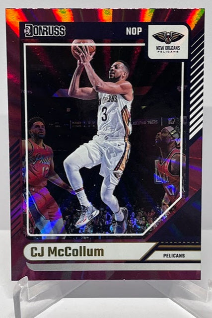 2024-25 Panini Donruss Holo Maroon Laser CJ McCollum Pelicans #102 *6
