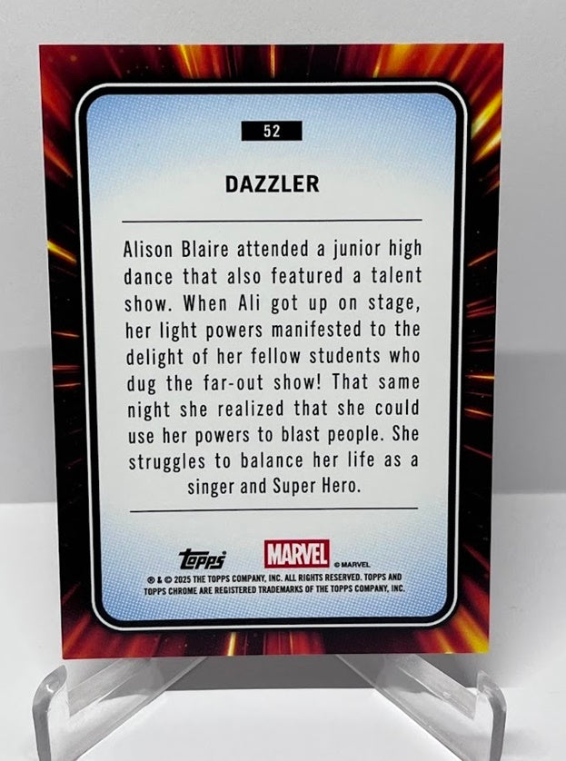 2025 Topps Chrome Marvel Yellow Lava Dazzler #52 *7