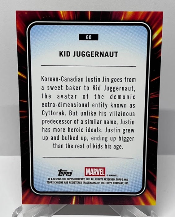 2025 Topps Chrome Marvel Yellow Lava 1st Appearance Kid Juggernaut #60 *7