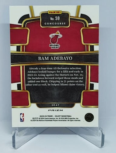2023-24 Panini Select Cracked Ice Prizm Bam Adebayo Miami Heat #59