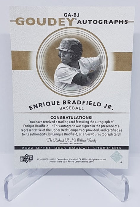 2022 Upper Deck Goudey Autographs Enrique Bradfield