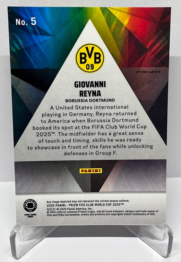 2025 Panini Prizm FIFA Club World Cup Prizmatic Prizm Giovanni Reyna #5
