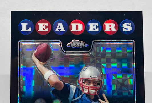 2008 Topps Chrome Leaders Xfractor Tom Brady New England Patriots #121