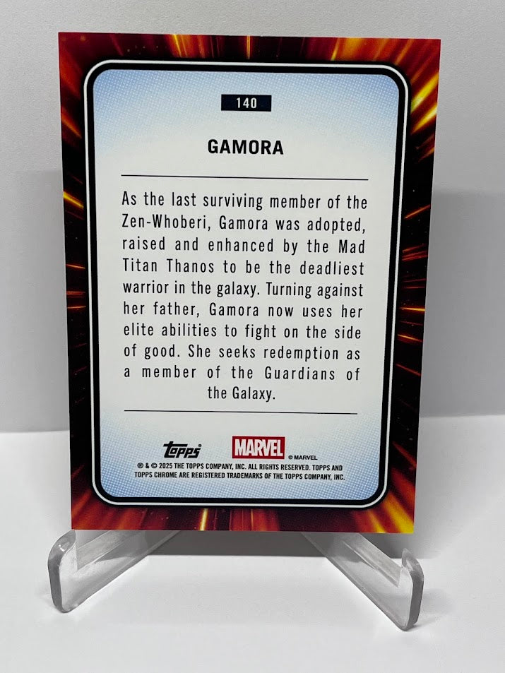 2025 Topps Chrome Marvel Yellow Lava Gamora #140 *7