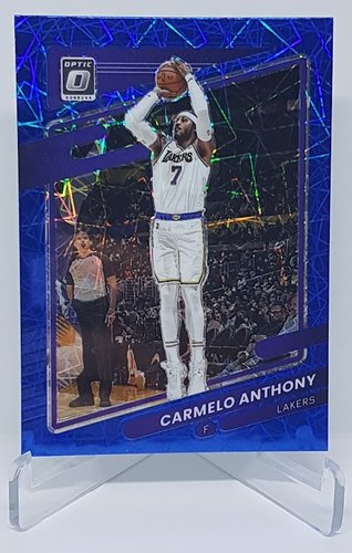 2021-22 Panini Donruss Optic Blue Velocity Carmelo Anthony Lakers #109