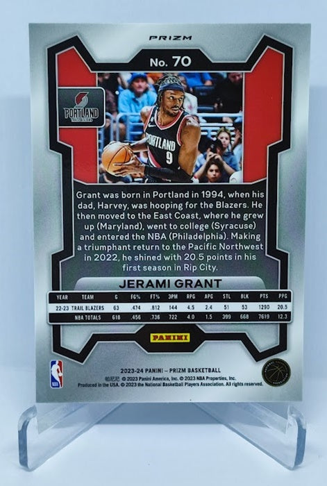 2023-24 Panini Prizm Silver Prizm Jerami Grant Portland #70