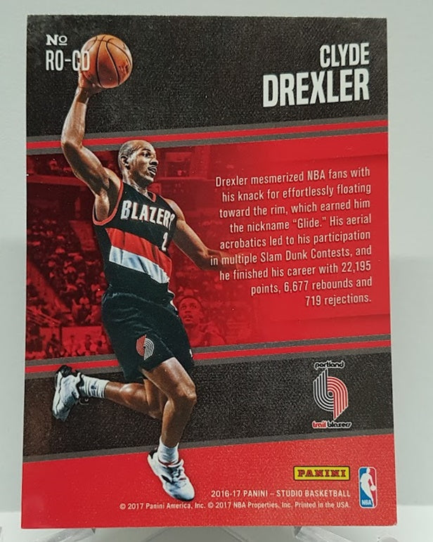 2016-17 Panini Studio Rising to the Occasion Clyde Drexler Portland