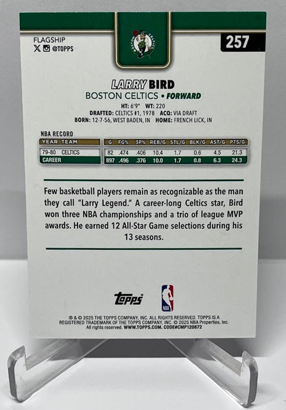 2025-26 Topps Sandglitter Larry Bird Boston Celtics #257