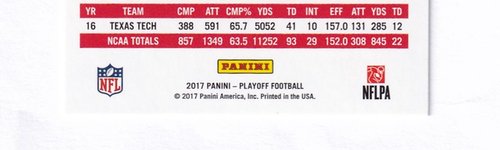 2017 Panini Playoff Football RC Patrick Mahomes II Chiefs #204