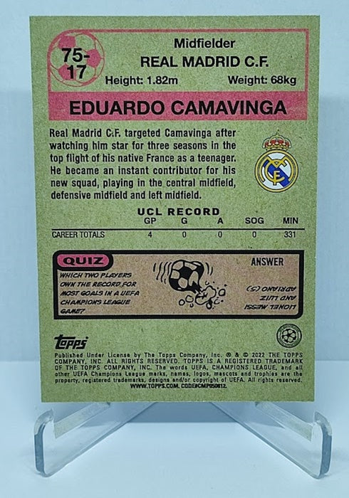2022 Topps UCL Eduardo Camavinga Real Madrid