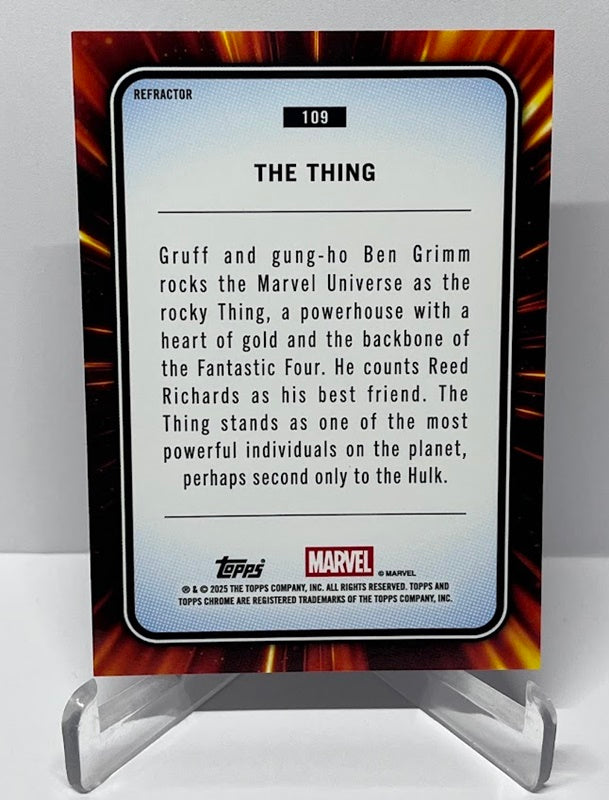 2025 Topps Chrome Marvel Refractor The Thing #109 *7
