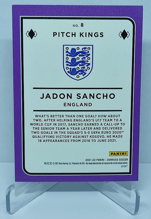 2021-22 Panini Donruss Pitch Kings Jadon Sancho England #8