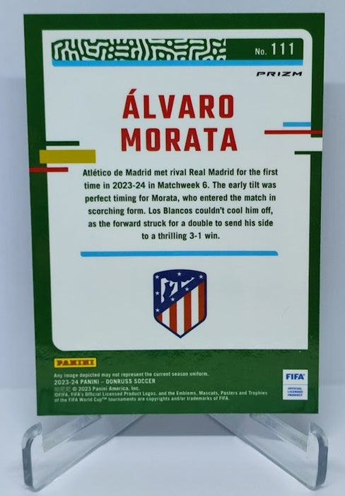 2023-24 Panini Donruss Optic FIFA Prizm Alvaro Morata Madrid #111