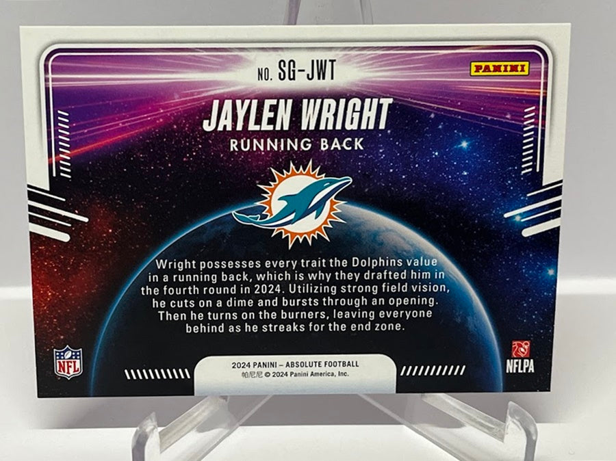 2024 Panini Absolute Star Gazing RC Jaylen Wright Dolphins *3