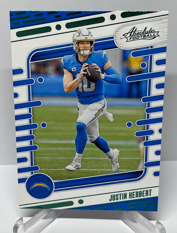 2024 Panini Absolute Green Foil Justin Herbert Los Angeles Chargers #57 *3