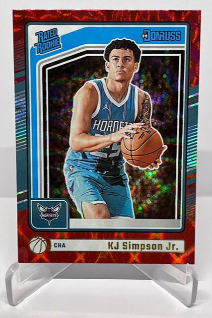 2024-25 Panini Donruss Red Rated Rookie KJ Simpson Hornets #247 *6