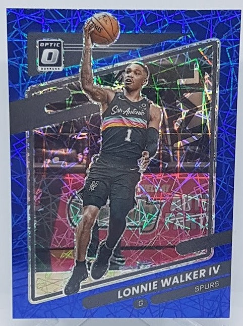 2021-22 Panini Donruss Optic Blue Velocity Prizm Lonnie Walker IV Spurs #16