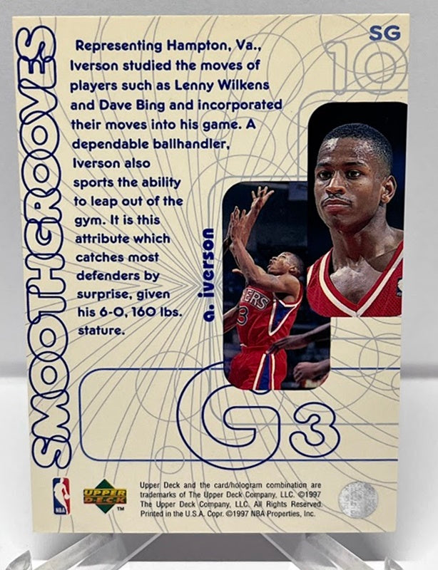 1996-97 Upper Deck Smooth Grooves Allen Iverson Philadelphia 76ers