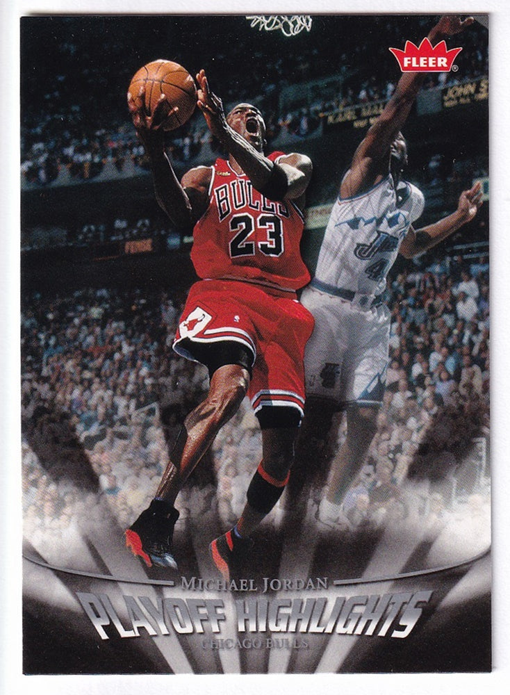 2007-08 Fleer Playoff Highlights Michael Jordan Chicago Bulls #PH9