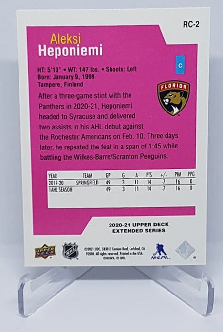 2020-21 Upper Deck Extended Series Aleksi Heponiemi Panthers RC2