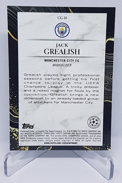2022 Topps Chrome Champions League Chasing Glory Jack Grealish Manchester