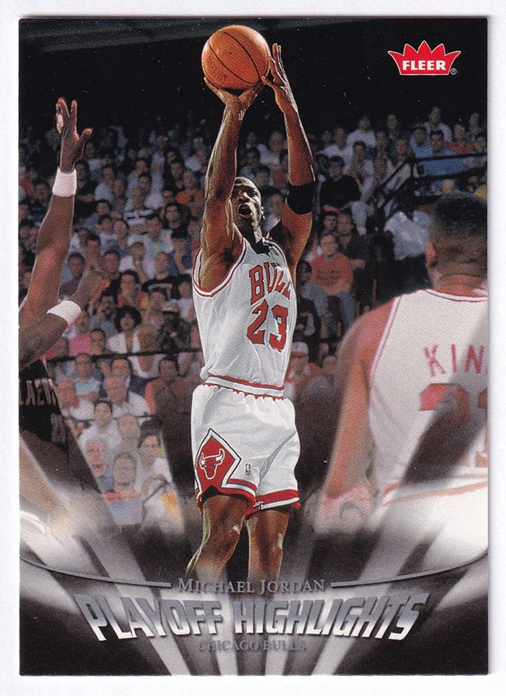 2007-08 Fleer Playoff Highlights Michael Jordan Chicago Bulls #PH11