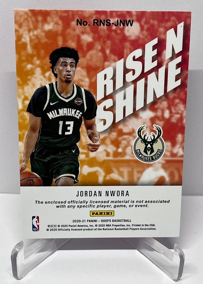 2020-21 Panini Hoops Rise N Shine Jordan Nwora Bucks