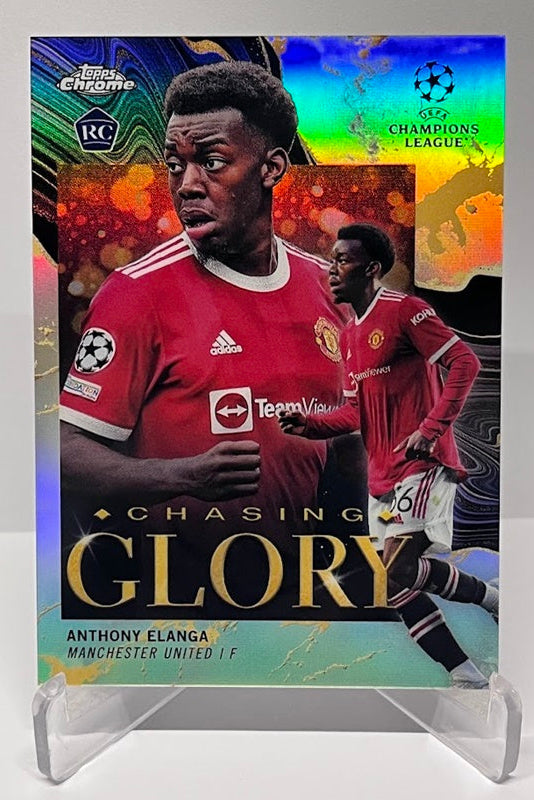2022 Topps Chrome Chasing Glory RC Anthony Elanga Manchester