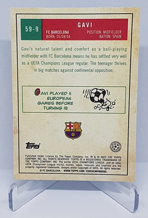 2023 Topps UCL Holo Gavi Barcelona 59-9