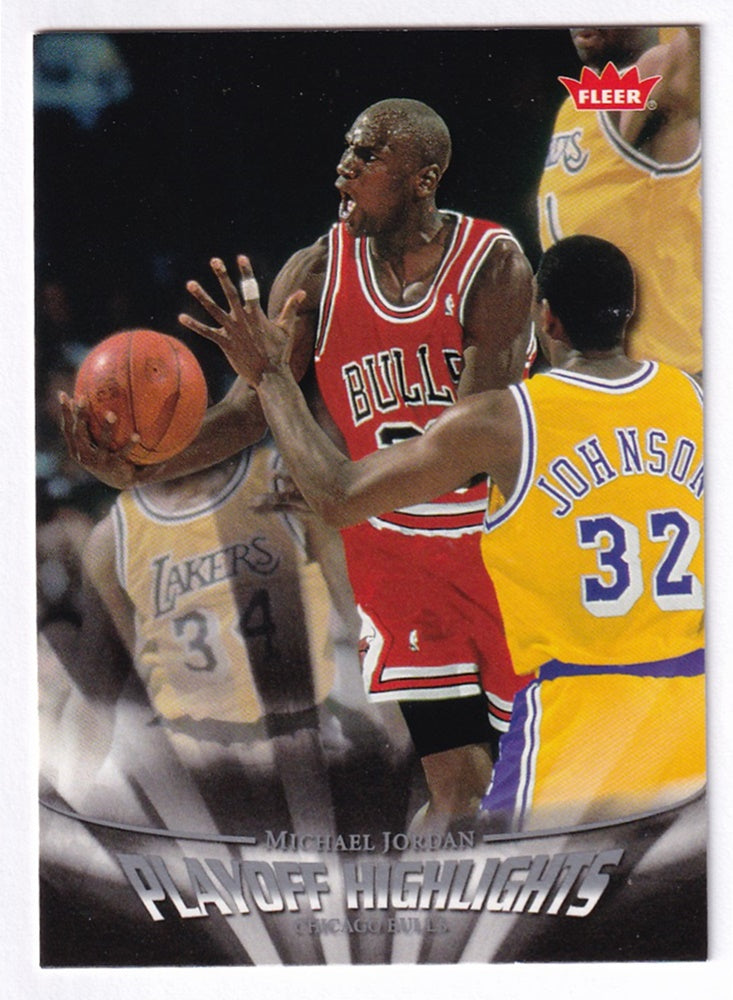 2007-08 Fleer Playoff Highlights Michael Jordan Chicago Bulls #PH16