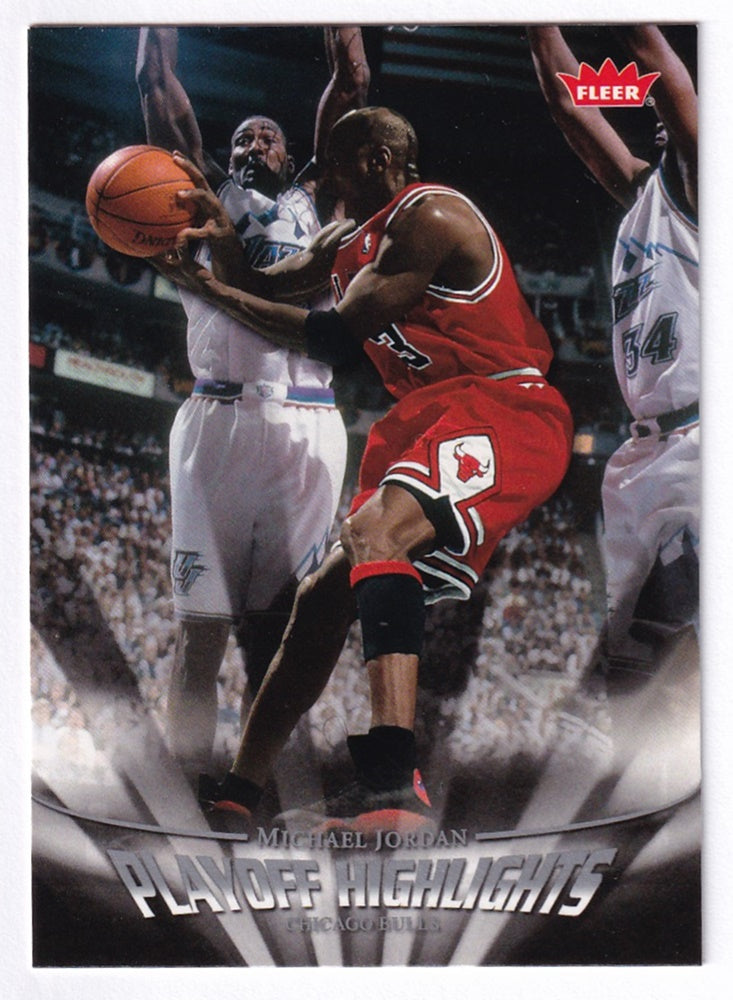 2007-08 Fleer Playoff Highlights Michael Jordan Chicago Bulls #PH17