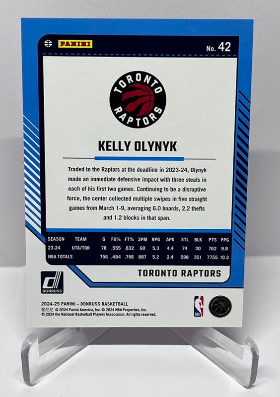 2024-25 Panini Donruss Red Stars Kelly Olynyk Raptors 003/125 #42 *6