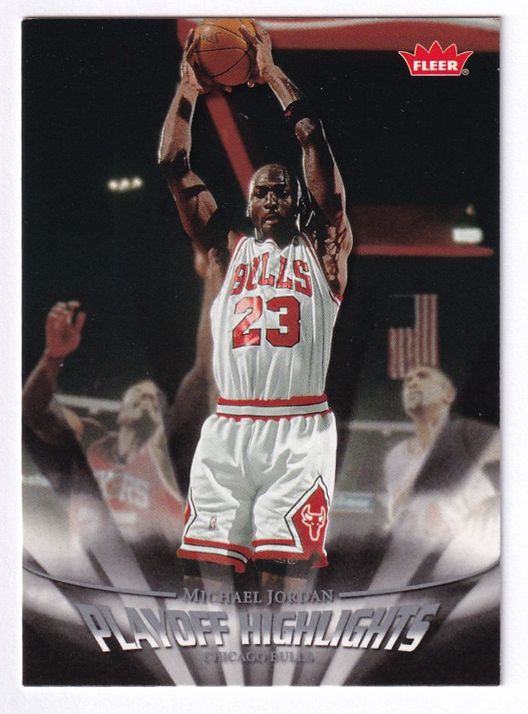2007-08 Fleer Playoff Highlights Michael Jordan Chicago Bulls #PH20