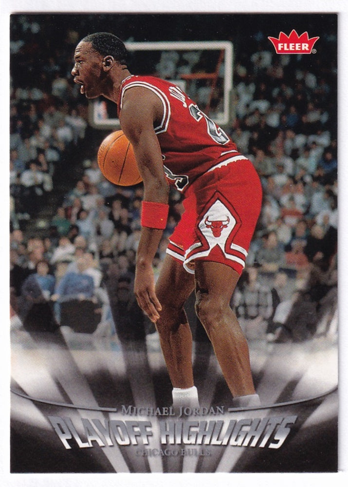 2007-08 Fleer Playoff Highlights Michael Jordan Chicago Bulls #PH25