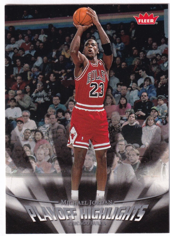 2007-08 Fleer Playoff Highlights Michael Jordan Chicago Bulls #PH29