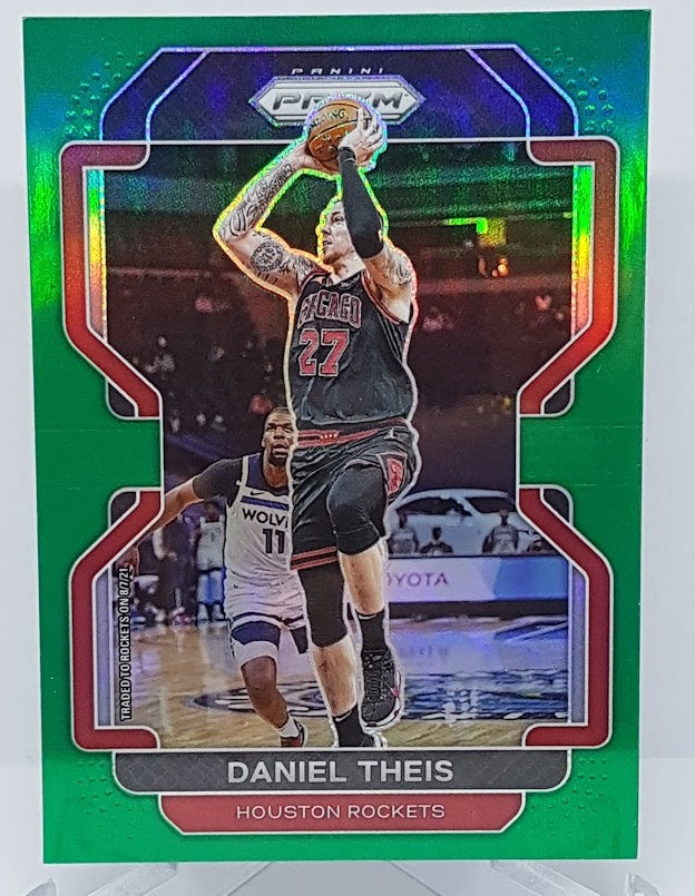 2021-22 Panini Prizm Green Prizm Daniel Theis Rockets #3