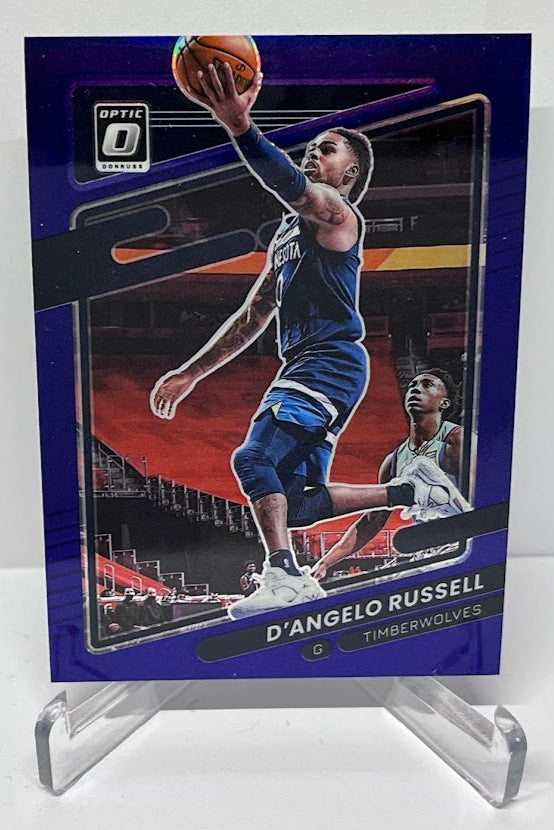2021-22 Panini Donruss Optik Purple Prizm D'Angelo Russell Minnesota #56