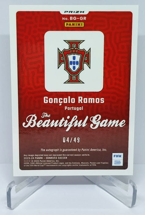 2023-24 Panini Donruss FIFA Prizm Beautiful Game AU Goncalo Ramos Portugal 04/49