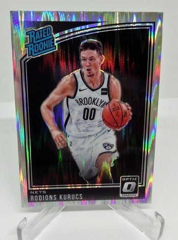 2018-19 Panini Donruss Optic Shock Prizm Rated Rookie Rodions Kurucs
