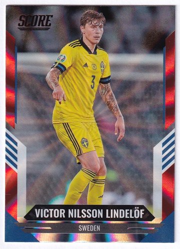2021-22 Panini Score FIFA Red Laser Victor Nilsson Lindelöf #3