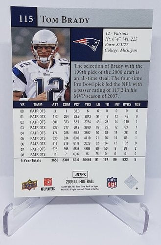 2009 Upper Deck Tom Brady New England Patriots #115