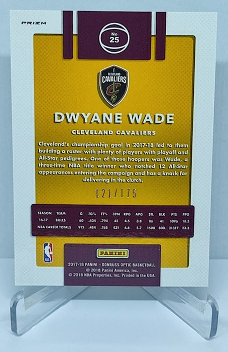 2017-18 Panini Donruss Optic Prizm Dwyane Wade Cleveland 121/175 #25